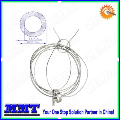 ultra miniature stainless steel micro capillary tube with OD 0.12mm for precision medical devices